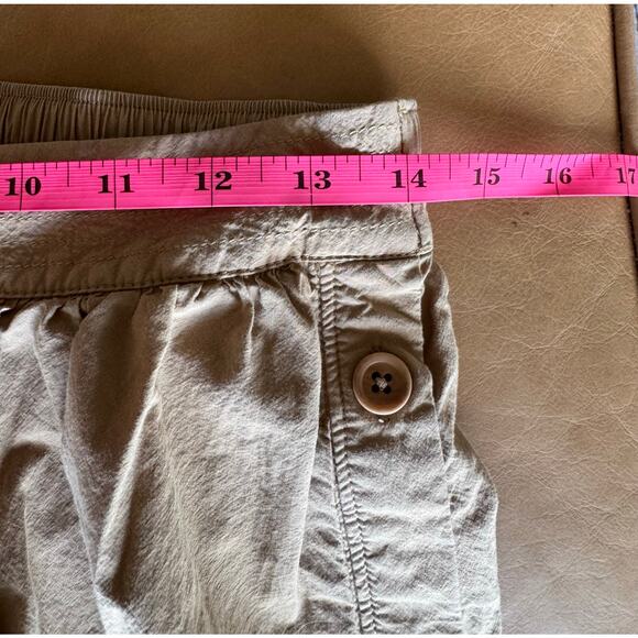 Madewell Signature Poplin Side Button 100% cotton tan Midi Skirt Size Small - Picture 6 of 9